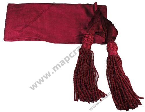 American Civil War Union Or Confederate Reproduction Officers Maroon Silk Sash