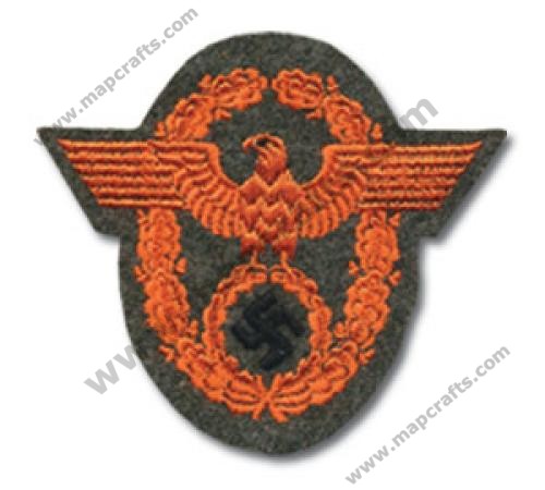 Army Field Police Sleeve Eagle Machine Embroidered Orange Field Grey