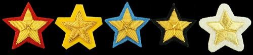 Collar, 5 Point Star, Pair