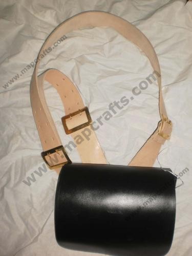 Complete cartridge box with attached belts