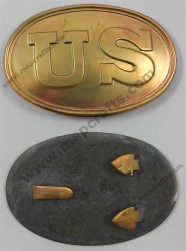 Early-War US Belt Plate with Arrowhead Hooks