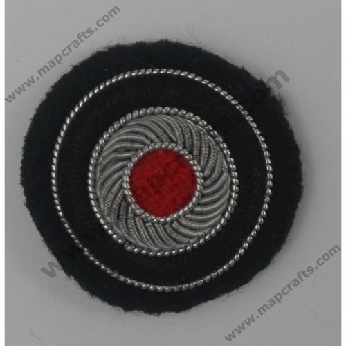 GERMAN BULLION PANZER BLACK CAP COCKADE