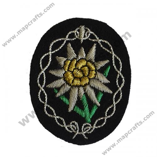 GERMAN GEBIRGSJAGER EDELWEISS OFFICERS SLEEVE PATCH