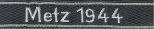 GERMAN METZ 1944 CUFF TITLES