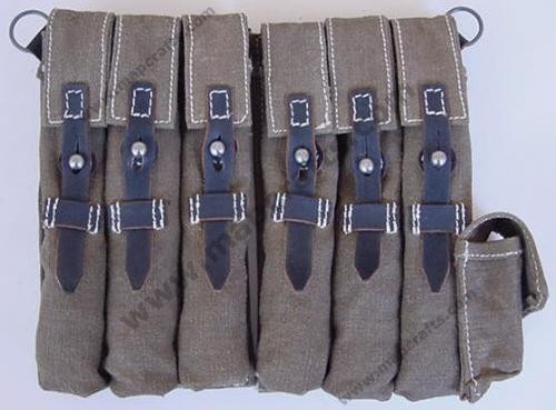 GERMAN MP40 POUCH SET GREEN CANVAS WWII
