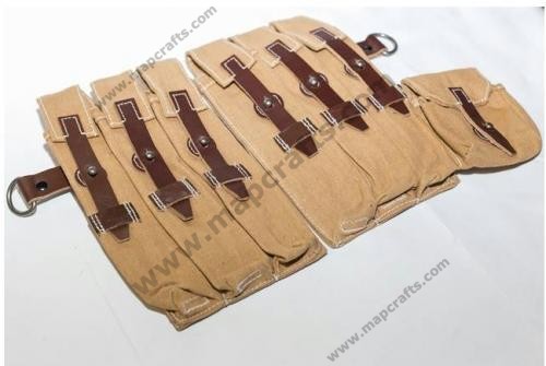 GERMAN WW2 DAK TAN MP40 POUCH SET