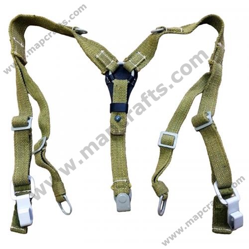 German DAK Canvas Combat Y Straps WWII Reproduction