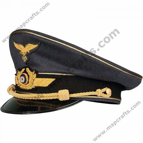 German Luftwaffe Officer Visor Cap Collector Grade Silver!