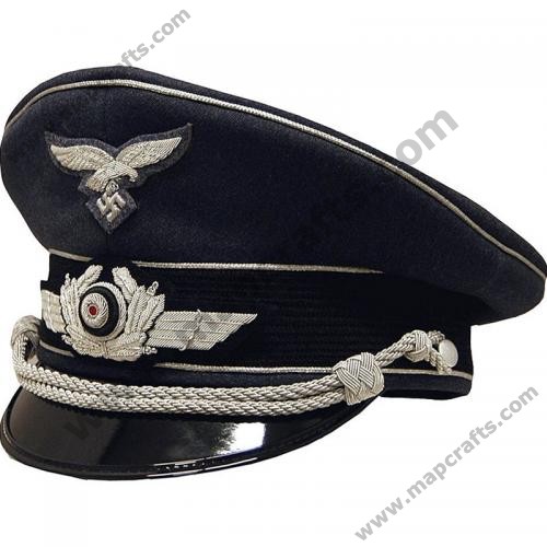 German Luftwaffe Officer Visor Cap Collector Grade Silver