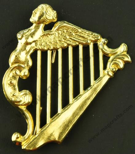 Insignia Brass Hat Irish Harp
