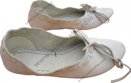 Medieval Leather Female Flats Natural Shoes