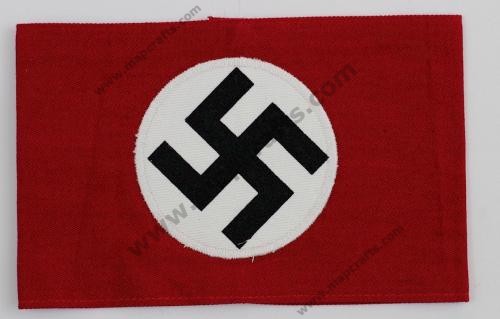 NAZI SA COTTON ARM BAND WITH SWASTICA