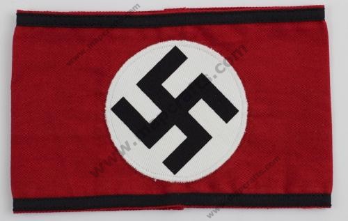 NAZI SS COTTON ARM BAND WITH SWASTICA