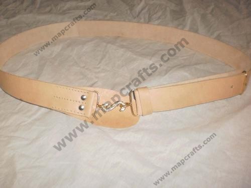 Natural buff leather belts with Snake buckle