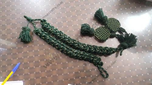 New Green and Gold Shako Cords in-house