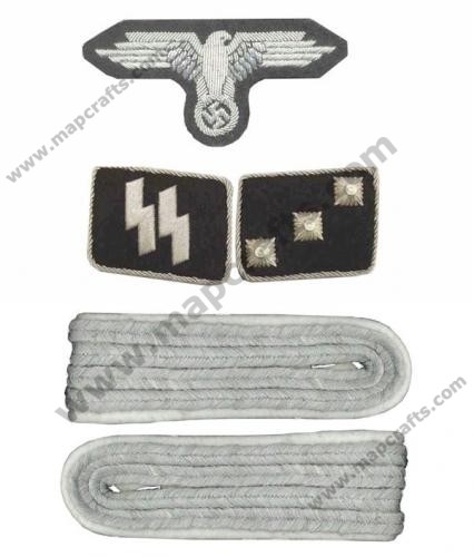 SS OFFICER INSIGNIA SET 2ND LIEUTENANT