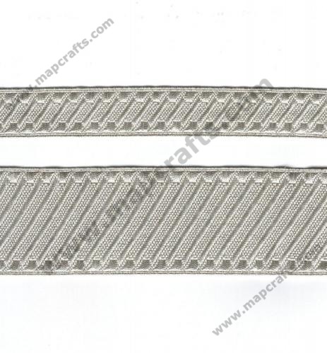 Silver braid baton 18, 23, 40 mm