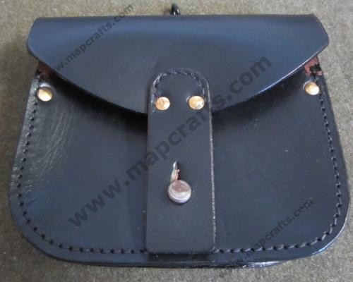 WWI FRENCH M1905 15 LEBEL RIFLE AMMO POUCH. MADE FROM SMOOTH BLACK LEATHER…