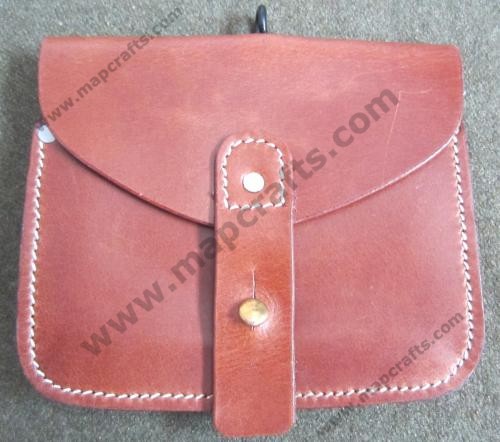 WWI FRENCH M1905.15 LEBEL RIFLE AMMO POUCH. MADE FROM SMOOTH BROWN LEATHER