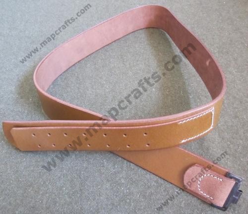 WWI GERMAN M1895 COMBAT FIELD EQUIPMENT BELT. IN BROWN SMOOTH LEATHER