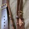 WWI US ARMY SAM BROWN OFFICER NCO LEATHER SERVICE BELT