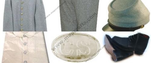 Civil War Confederate Uniform Package