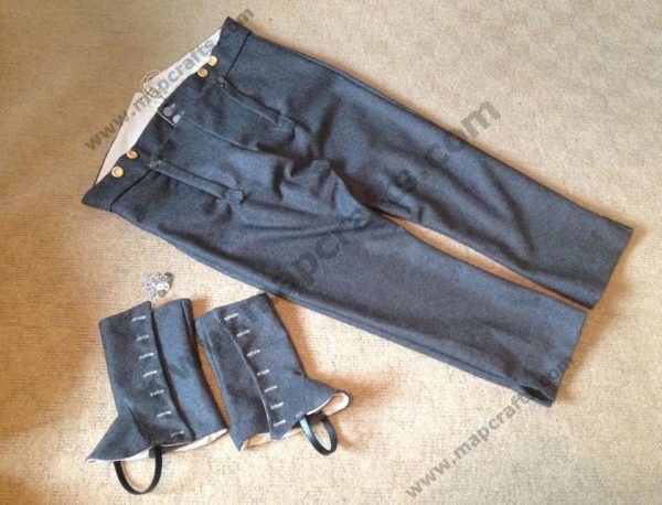 Napoleonic grey wool trousers & gaiters