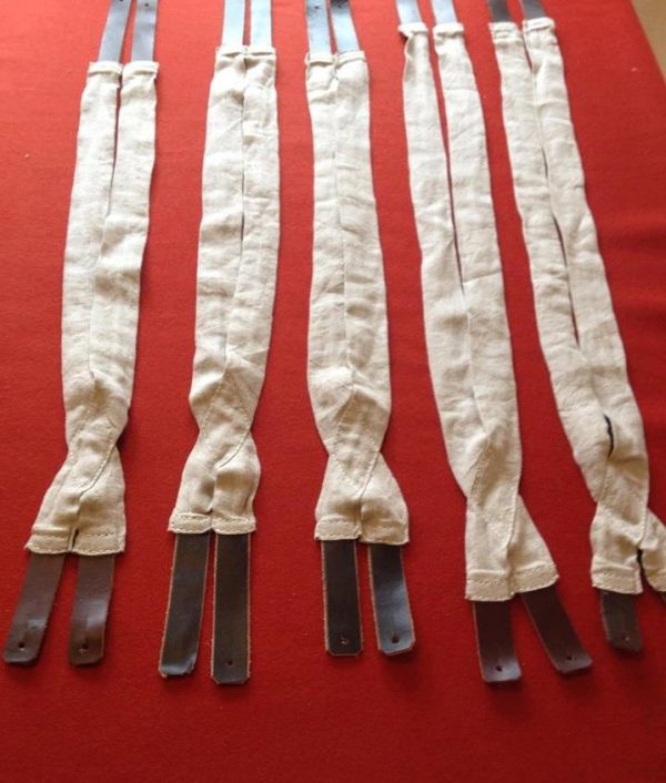 Napoleonic simple canvas and leather braces