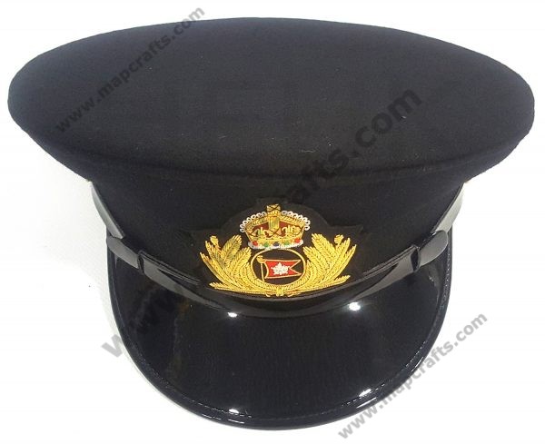 TITANIC BLACK OFFICER CAPT SMITH CAP WITH WHITE STAR LINE BADGE