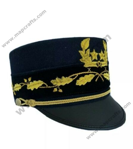WW1 American Army Military General Officer Hat Visor Hat Cap Kepi1