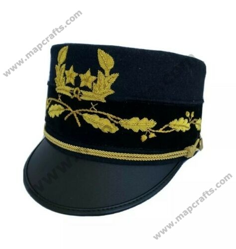 WW1 American Army Military General Officer Hat Visor Hat Cap Kepi2